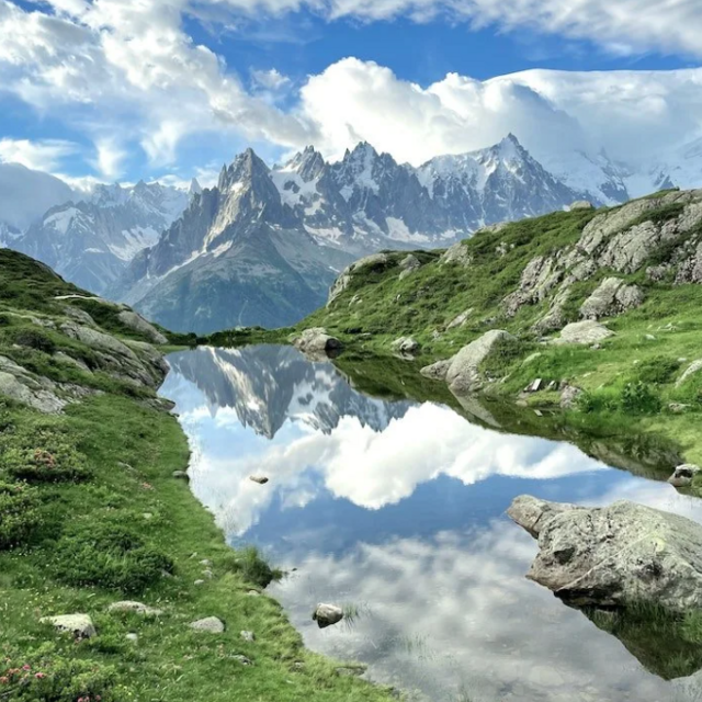 1 night stay in a hut, running around Mt Blanc