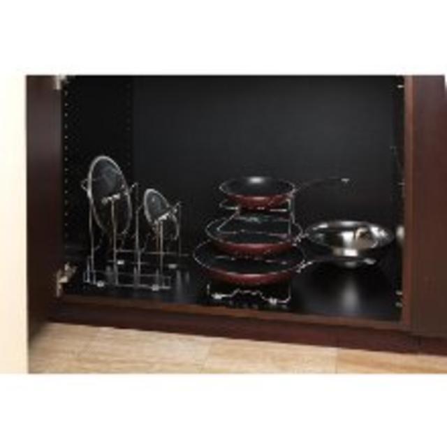 Seville Classics 4-Tier Pan Organizer Rack, Chrome