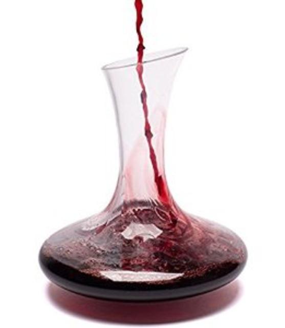 Best Red Wine Decanter By Bella Vino - Improves Wine Taste By Softening Tannins - Great Table Centerpiece - Elegant and Effective - Made From 100% Lead Free Premium Crystal Glass - Fits 1000ml Bottle