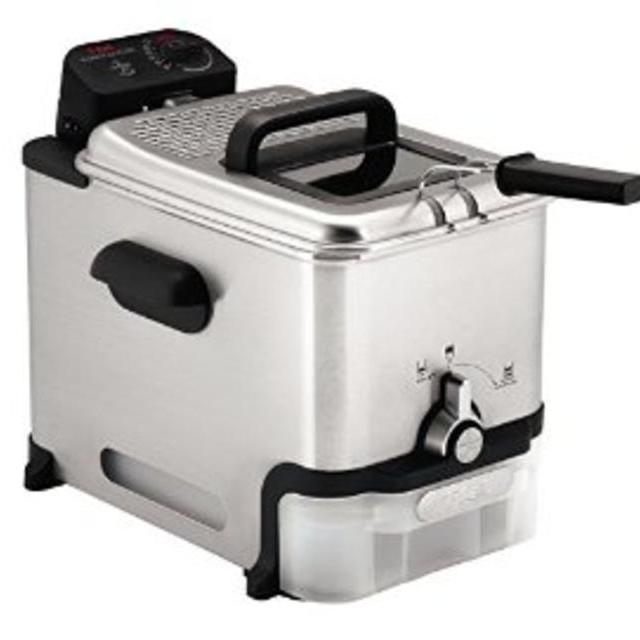 T-fal FR8000 Oil Filtration Ultimate EZ Clean Easy to clean 3.5-Liter Fry Basket Stainless Steel Immersion Deep Fryer, 2.6-Pound, Silver