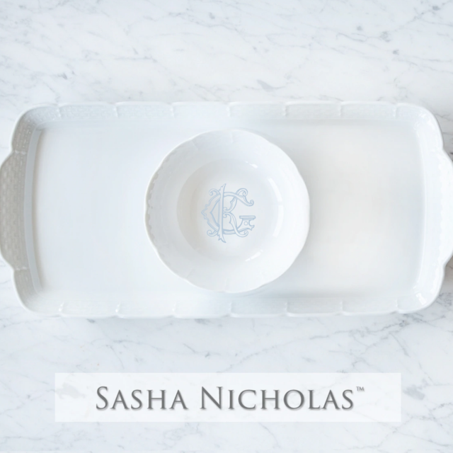 Weave Hostess Platter + Petite Bowl Gift Set