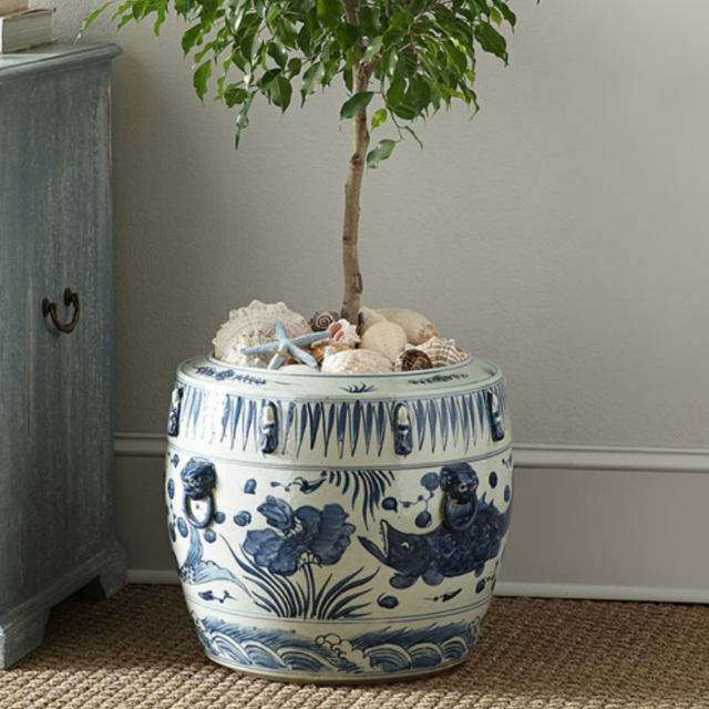 Hand-Painted Cache Pot - Large