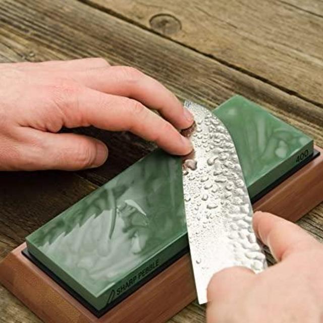 Sharp pebble knife sharpening stones kit