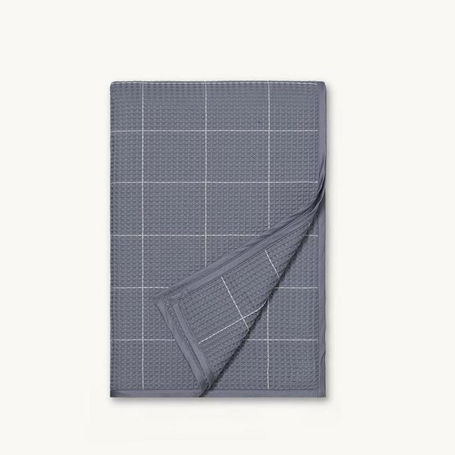 Waffle Fine Windowpane Bed Blanket