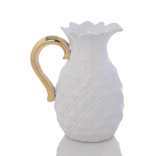 Lille Pitcher Ivory and Gold