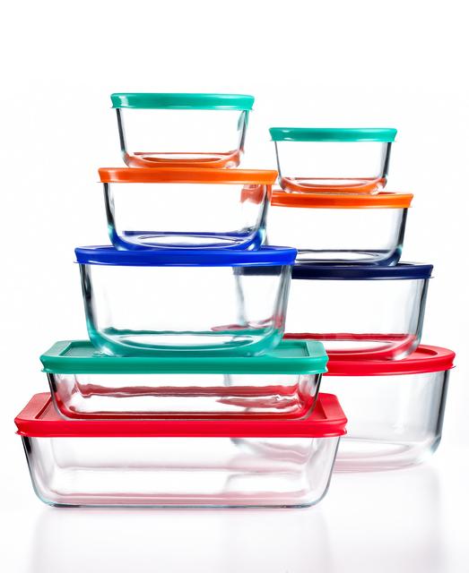 Pyrex 18-Pc. Simply Store Set with Colored Lids