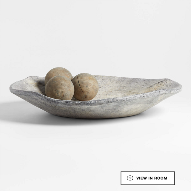 Crate and Barrel Rue Handmade Ceramic Centerpiece Bowl 21" by Jake Arnold