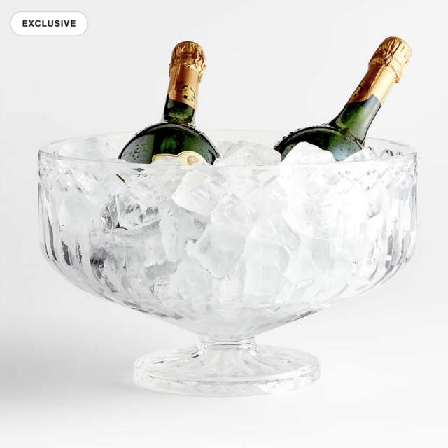 Crate and Barrel Hatch Punch Bowl and Champagne Bucket
