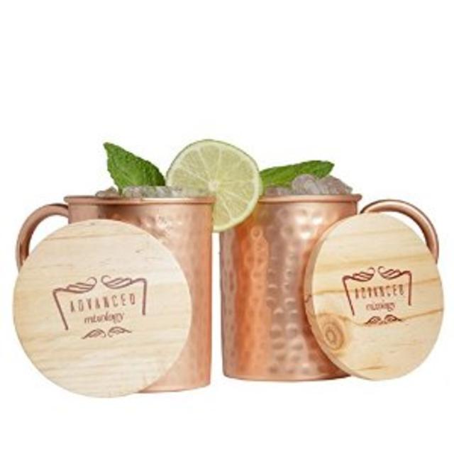 Mixology Moscow Mule 100% Pure Copper Mugs