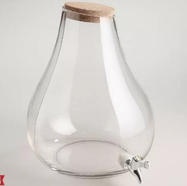 Large Glass Teardrop Drink Dispenser