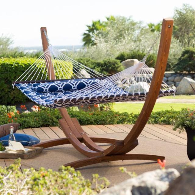 Island Bay 13 ft. Hampton Lattice Quilted Hammock