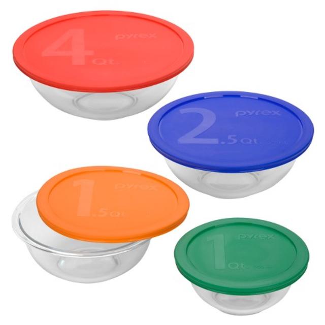Pyrex Smart Essentials Mixing Bowl Set 8 piece product details page