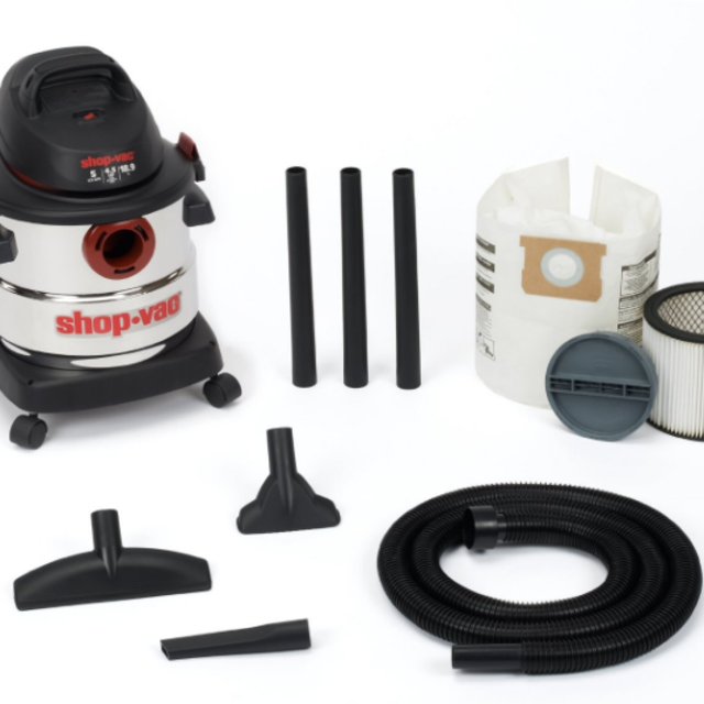 Shop-Vac 5986000 5-Gallon 4.5 Peak HP Stainless Steel Wet Dry Vacuum