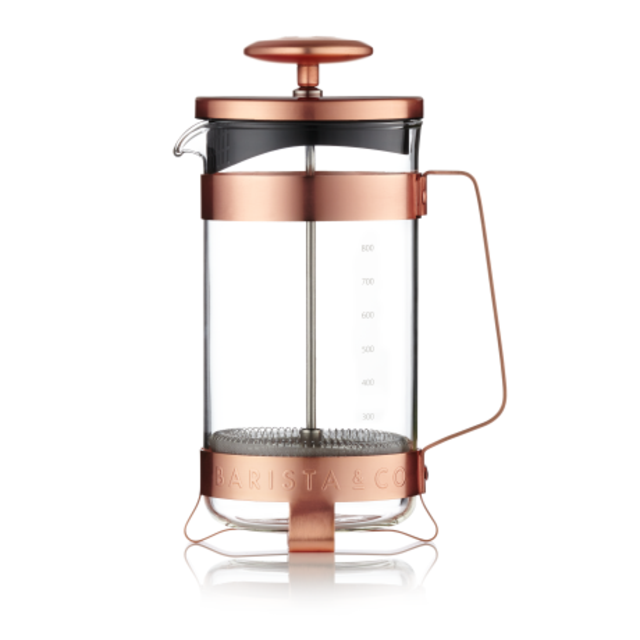 Barista & Co 8 Cup Cafetiere in Copper