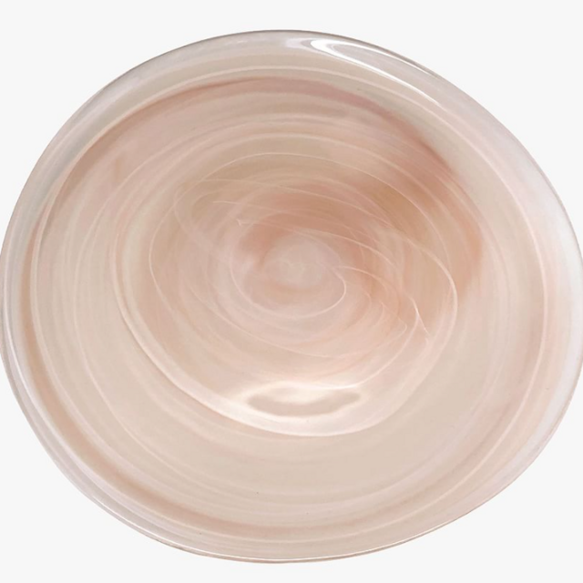 Alabaster Glass Dinner Plates - Set of 4 (Blush)