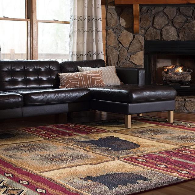 Red 5ft. x 7ft. Lodge Area Rug