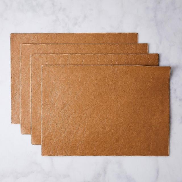Uashmama Essential Placemats (Set of 4, Brown, Rectangle)