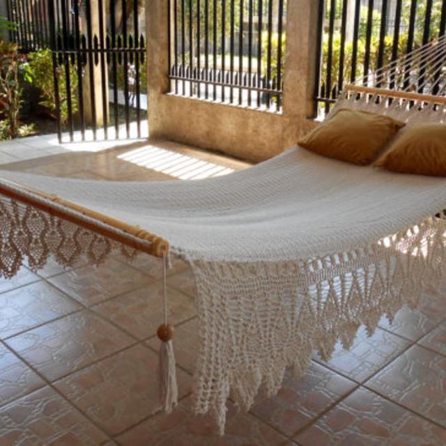 Hammock double Walnut, Color White