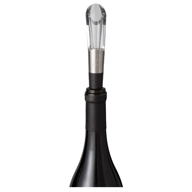 Rabbit Wine Aerator and Pourer, 1.1 x 1.1 x 5.2 inches, Clear/Stainless Steel