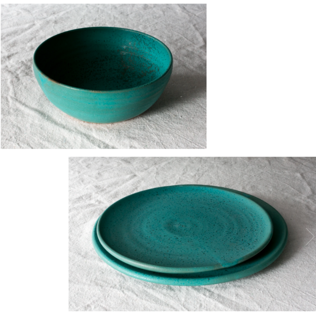 Ceramic Plate and Bowl from Austin Artist