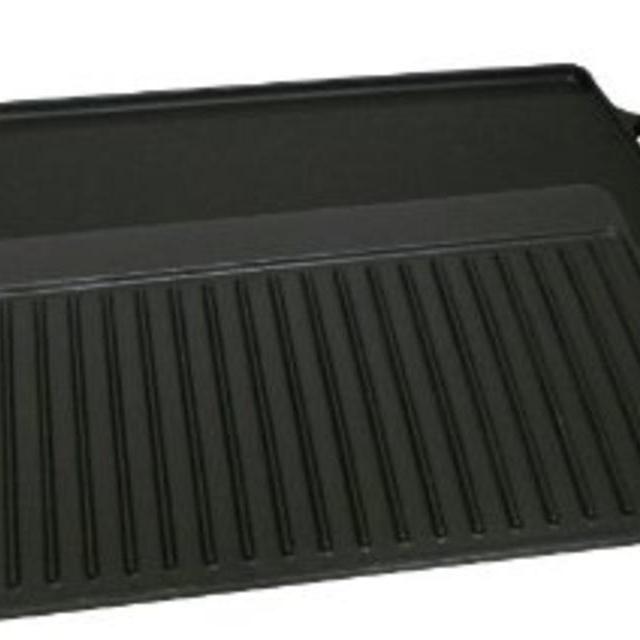 Two Burner, two sided Cast Iron Griddle