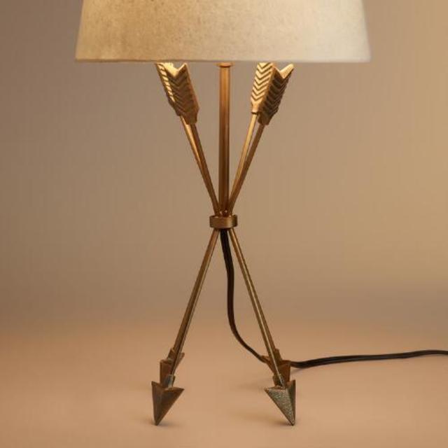 Antique Brass Arrow Accent Lamp Base