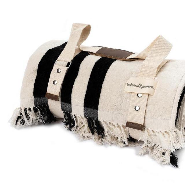 The Beach Blanket - Vintage Black Stripe