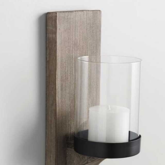 Rustic Wood Mason Sconce