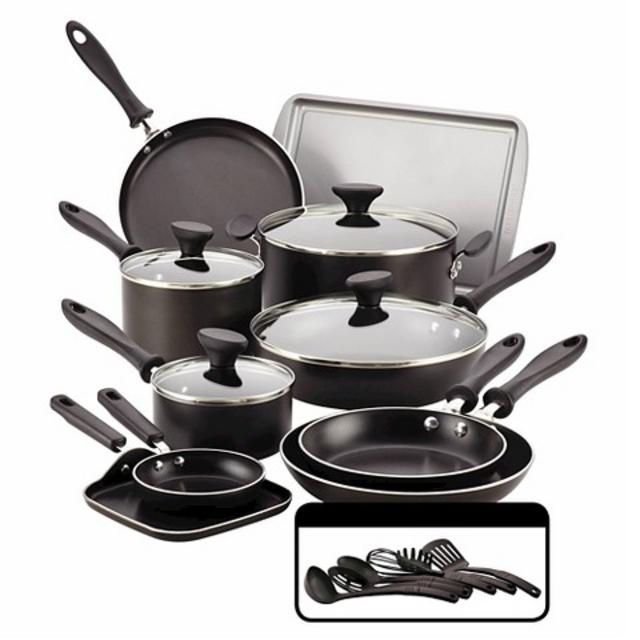 Farberware Reliance 20-Piece Black Cookset