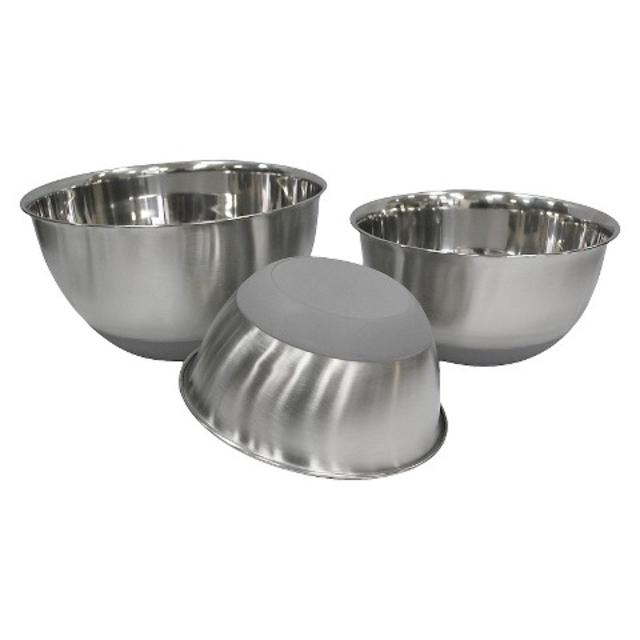 Stainless Steel Non Skid Mixing Bowl Set