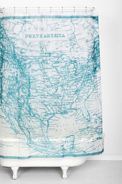 Antique Map Shower Curtain