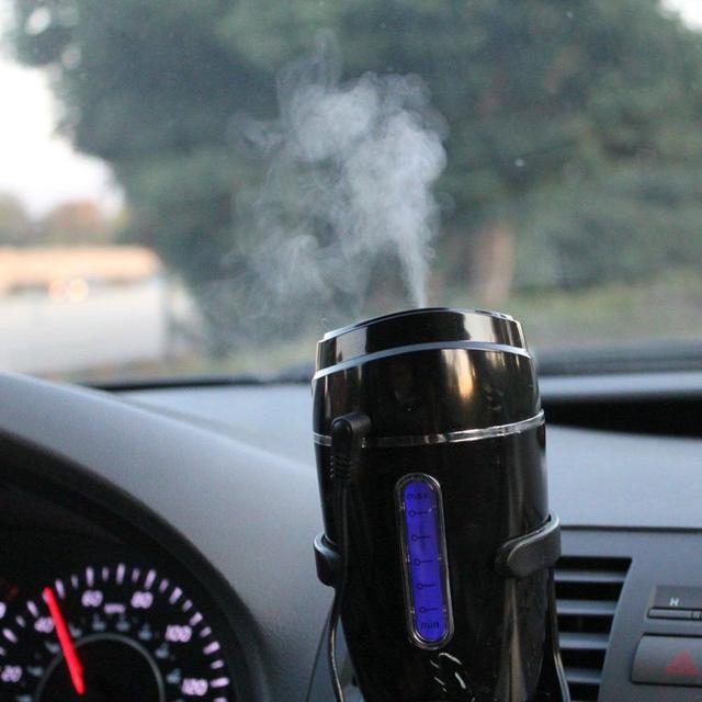 SOYAN 180ML Portable Small USB Powered USB Humidifier Vehicle Mounted Diffuser with Humidification and Purification Functions for Car, Home, Office (Black)