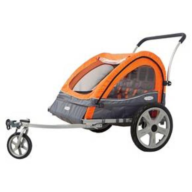 Product description page - InSTEP Quick and Eazy Bicycle Trailer - Orange/ Gray (Double)