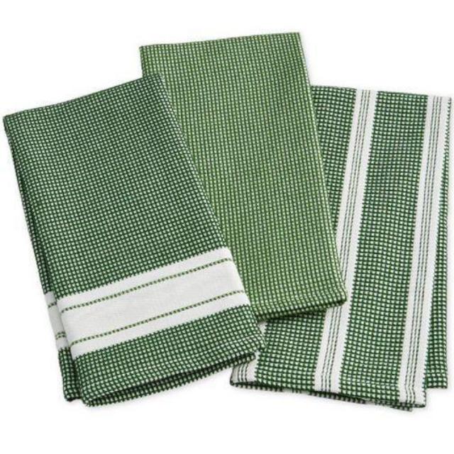 Green Kitchen Towels, Set of 3