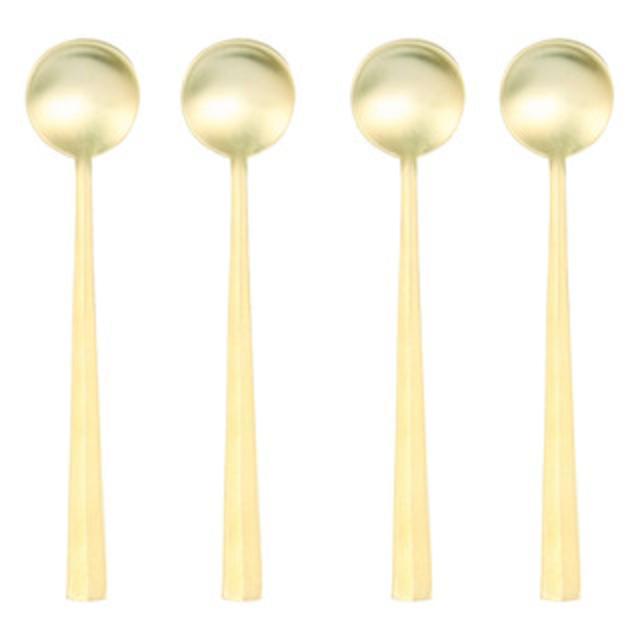 Nagasaki Coffee Spoons in Matte Gold
