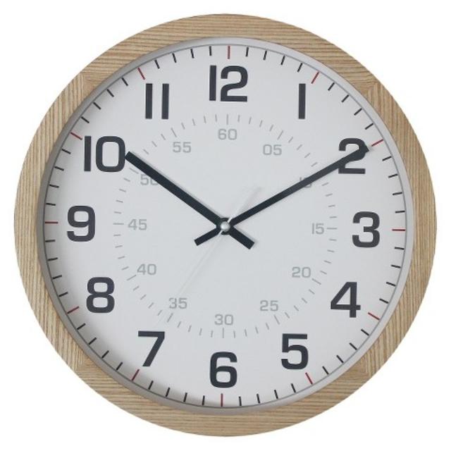 Threshold™ Ash Wood Clock
