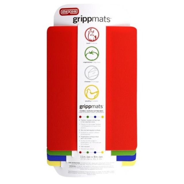 Dexas 8x11" Non-Slip Chopping Mat - Multicolor (Pack of 4)