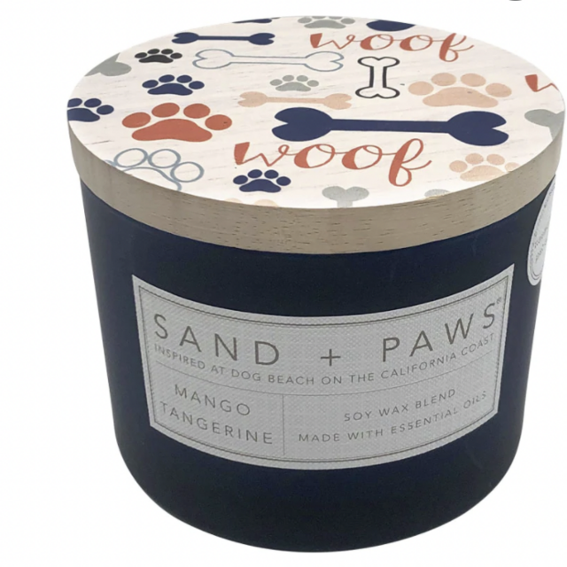 Sand + Paws Mango Tangerine scented candle
