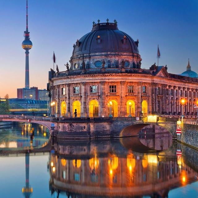 Dinner in Berlin on our Honeymoon