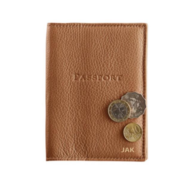Leather Passport Case - JAK monogram
