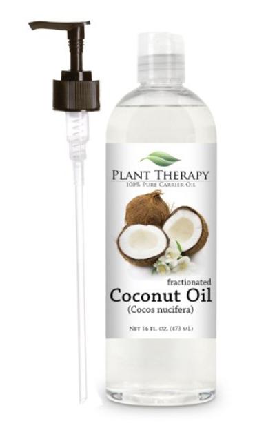 Coconut (Fractionated) Carrier Oil + PUMP. A Base Oil for Aromatherapy, Essential Oil or Massage use 16 FL Oz