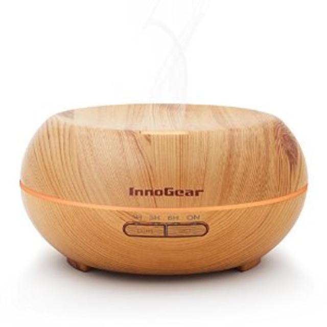 InnoGear 200ml Aromatherapy Essential Oil Diffuser, Wood Grain