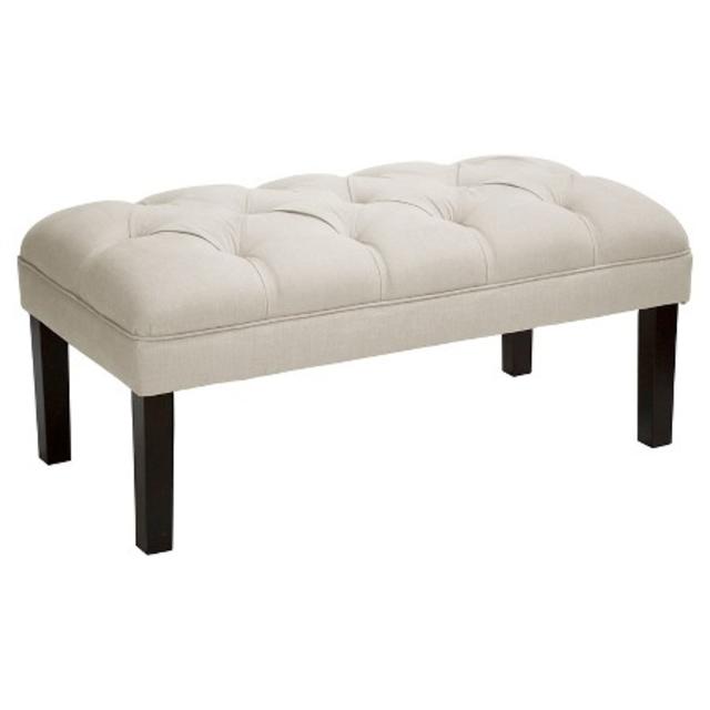 Custom Bedroom Tufted Bench - Skyline