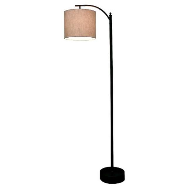 Threshold™ Black Downbridge Floor Lamp with Grey Shade