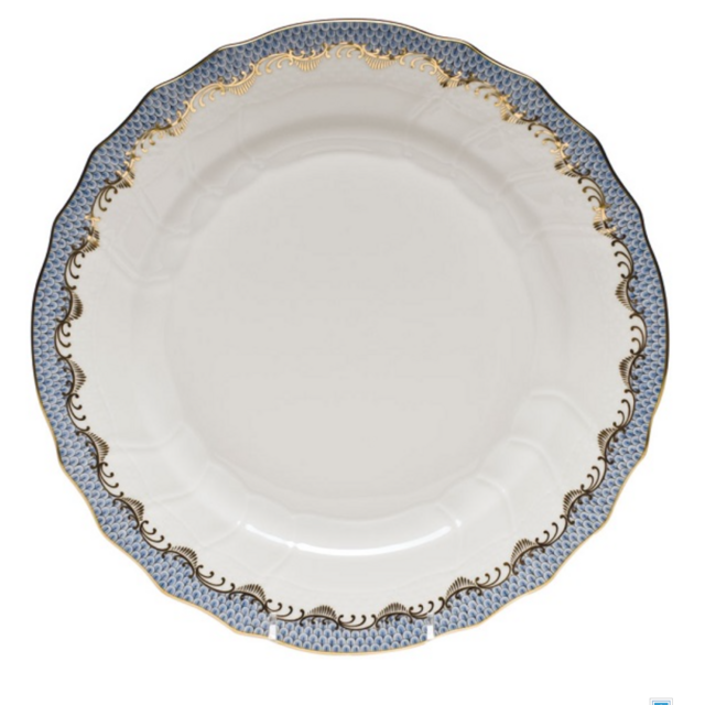 Herend Fish Scale Light Blue Dinner Plate