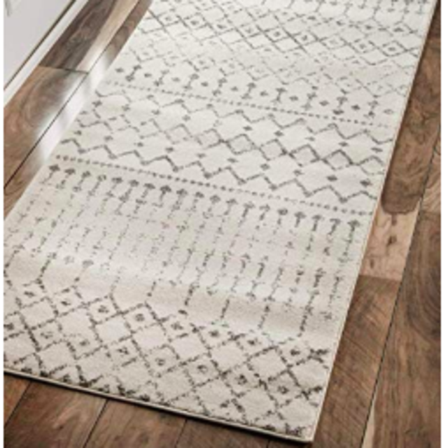 nuLOOM Moroccan Blythe Runner Rug, 2' 8" x 8', Grey/Off-white