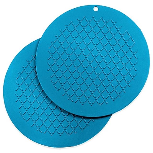 Silicone Potholder in Turquoise (Set of 2)