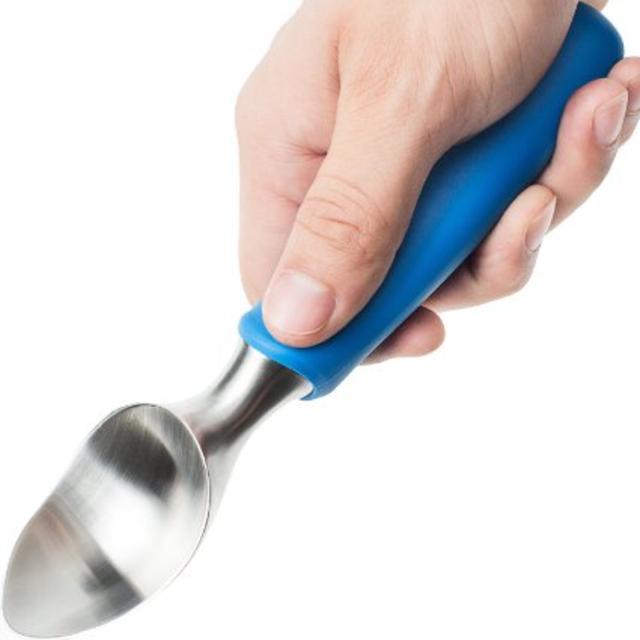 Ice Cream Scoop by SUMO - Solid Stainless Steel - Non-slip Rubber Grip - Dishwasher Safe & Lifetime Guarantee - Blue
