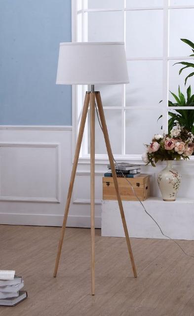 Brightech - Emma Tripod Floor Lamp - Classic Design for Contemporary or Traditional Living Rooms - Soft Ambient Lighting - Made with Natural Wood