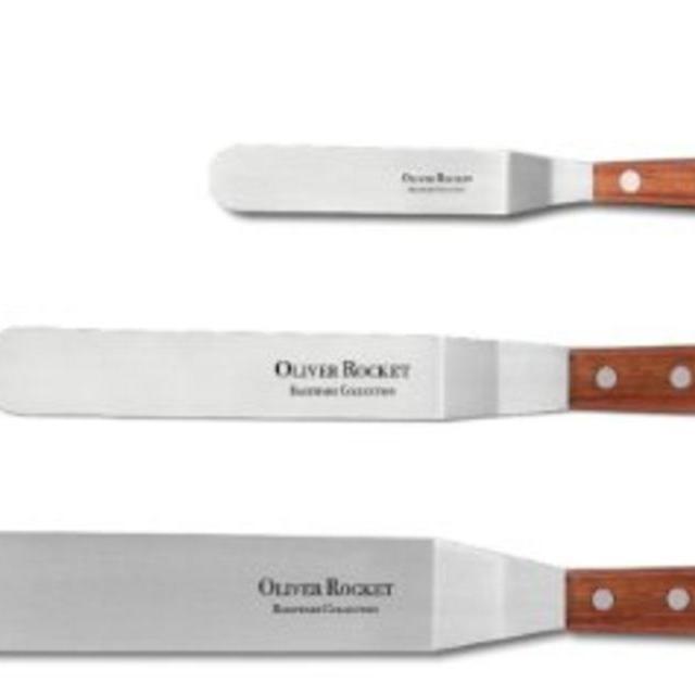 Offset Spatula Set with Wood Handle - Professional Cake Decorating Tools - 4", 6" & 8" Stainless Steel Cake Spatula Variety Set